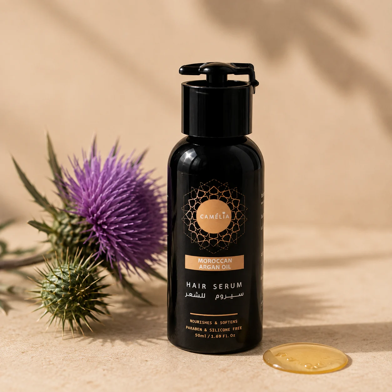 Le Sérum Fortifiant Camélia 50 ml, avec bardane et une goutte de sérum